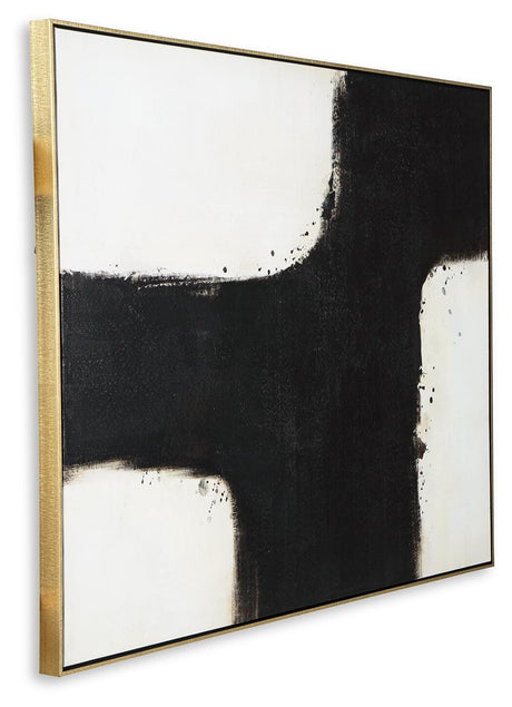 Reighlea Black/White Wall Art from Ashley - Luna Furniture