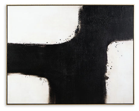 Reighlea Black/White Wall Art from Ashley - Luna Furniture