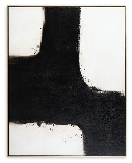 Reighlea Black/White Wall Art from Ashley - Luna Furniture
