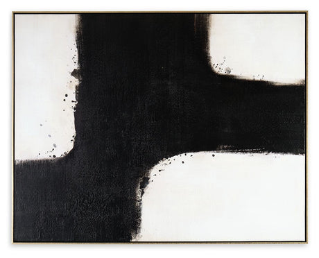 Reighlea Black/White Wall Art from Ashley - Luna Furniture