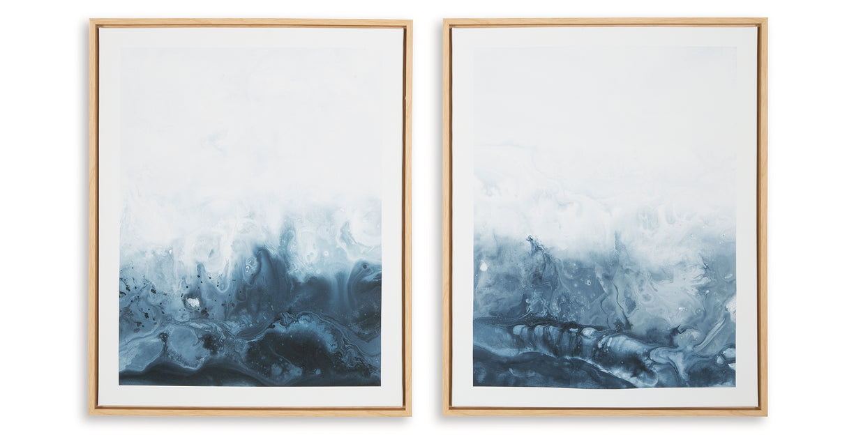 Holport Blue/White Wall Art from Ashley - Luna Furniture