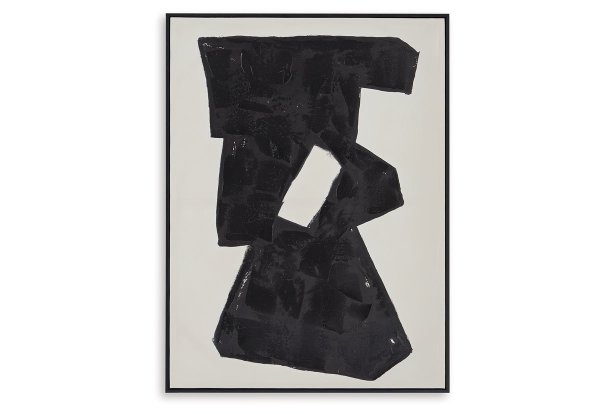 Garviery Black/Cream Wall Art from Ashley - Luna Furniture