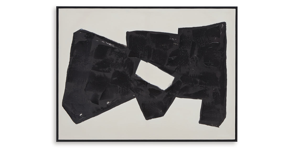 Garviery Black/Cream Wall Art from Ashley - Luna Furniture