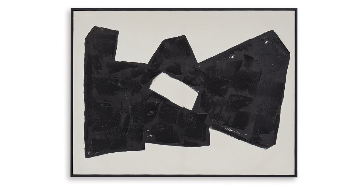 Garviery Black/Cream Wall Art from Ashley - Luna Furniture