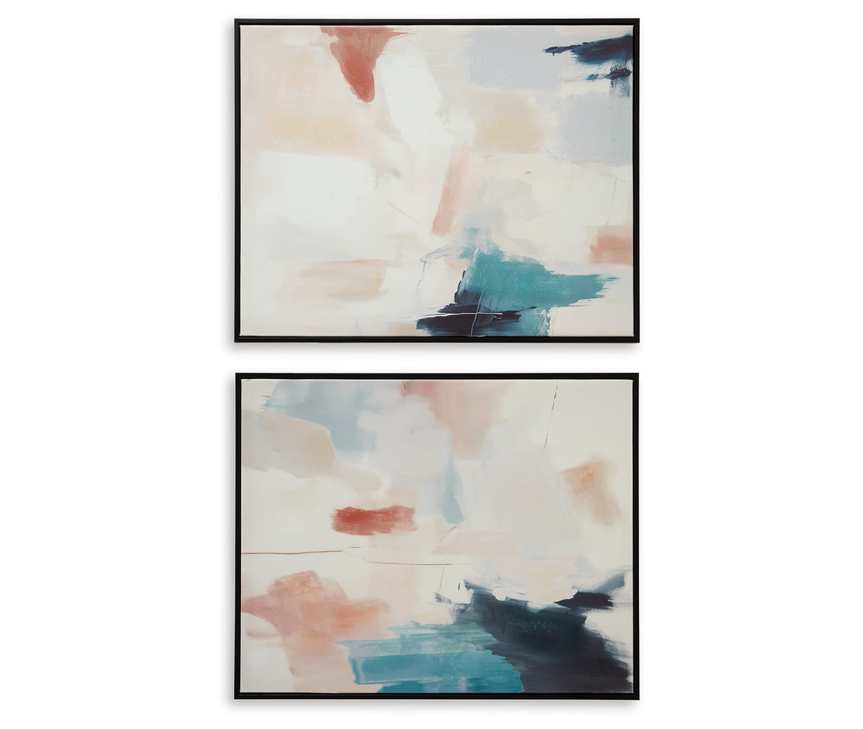 Caldish Blue/White/Pink Wall Art from Ashley - Luna Furniture
