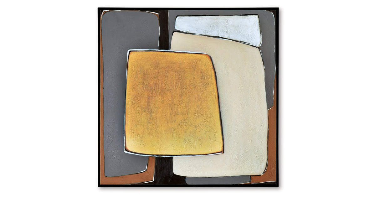 Actman Cream/Brown/Gray Wall Art from Ashley Furniture - Luna Furniture