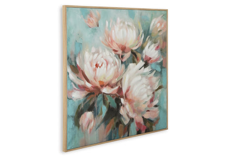 Parryville Aqua/Pink Wall Art from Ashley - Luna Furniture