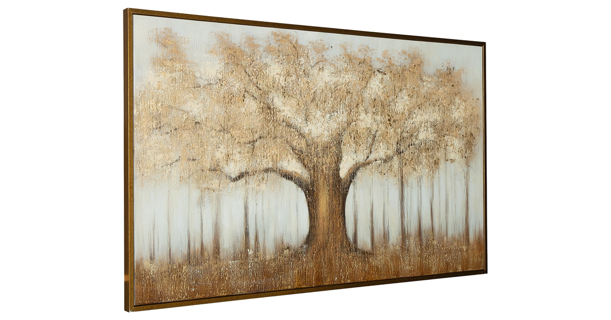 Dalewick Brown/Gray/Gold Finish Wall Art from Ashley Furniture - Luna Furniture