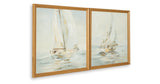 Winbrook Gray/Tan/Gold Finish Wall Art Set (Set of 2) from Ashley Furniture - Luna Furniture