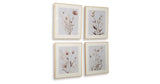 Chettings Beige/Gray/Blush Wall Art (Set of 4) from Ashley Furniture - Luna Furniture
