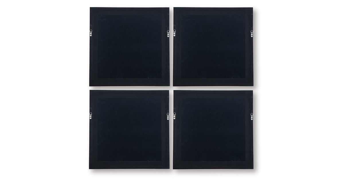 Dallbourne White/Gold Finish Wall Art (Set of 4) from Ashley - Luna Furniture