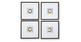 Dallbourne White/Gold Finish Wall Art (Set of 4) from Ashley - Luna Furniture