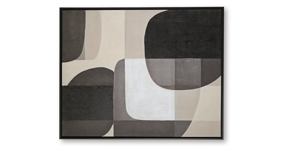 Kesleigh Black/White Wall Art from Ashley - Luna Furniture