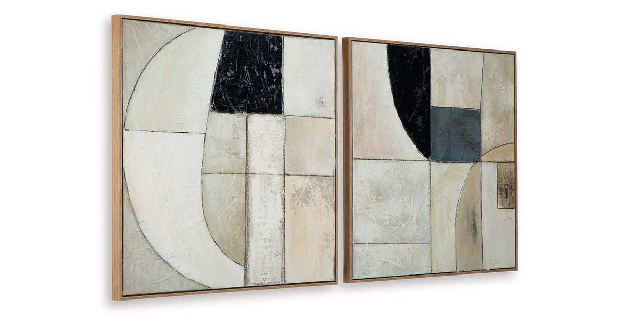 Bexlen Tan/Taupe/Black Wall Art (Set of 2) from Ashley - Luna Furniture