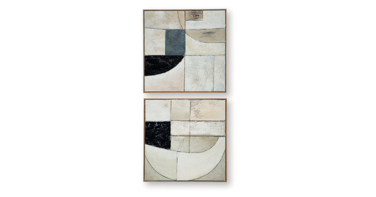 Bexlen Tan/Taupe/Black Wall Art (Set of 2) from Ashley - Luna Furniture