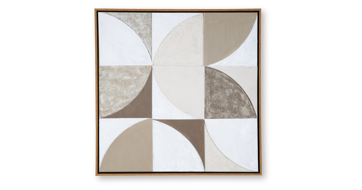 Harelman Tan/Taupe/White Wall Art from Ashley Furniture - Luna Furniture