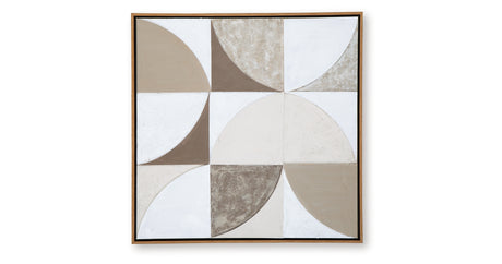 Harelman Tan/Taupe/White Wall Art from Ashley - Luna Furniture