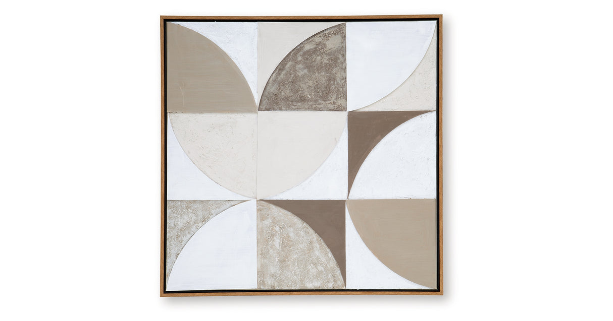 Harelman Tan/Taupe/White Wall Art from Ashley Furniture - Luna Furniture