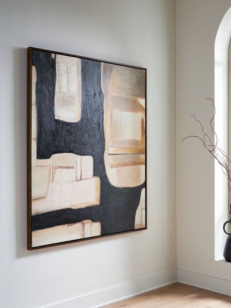 Feyville Black/Brown/Cream Wall Art from Ashley Furniture - Luna Furniture