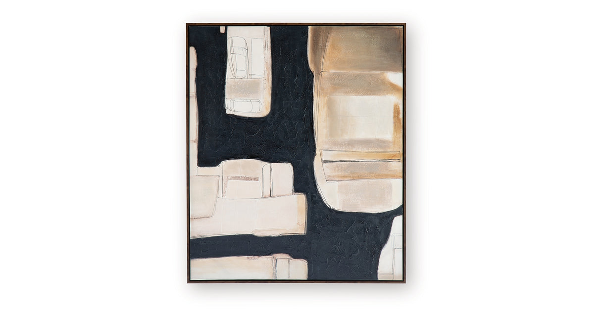 Feyville Black/Brown/Cream Wall Art from Ashley Furniture - Luna Furniture