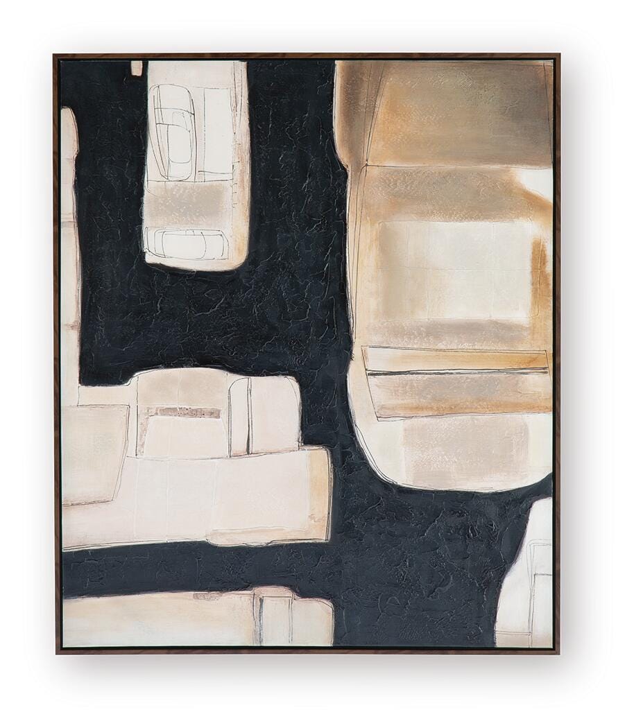 Feyville Black/Brown/Cream Wall Art from Ashley Furniture - Luna Furniture