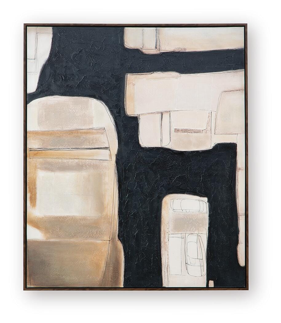 Feyville Black/Brown/Cream Wall Art from Ashley Furniture - Luna Furniture