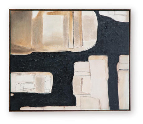 Feyville Black/Brown/Cream Wall Art from Ashley Furniture - Luna Furniture
