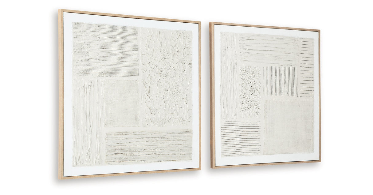 Andorfield Beige/Black/White Wall Art (Set of 2) from Ashley - Luna Furniture