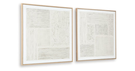 Andorfield Beige/Black/White Wall Art (Set of 2) from Ashley - Luna Furniture