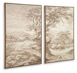 Stormish Beige/Brown Wall Art, Set of 2 from Ashley - Luna Furniture