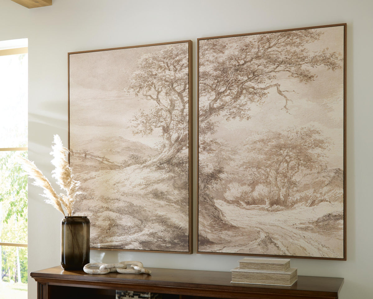 Stormish Beige/Brown Wall Art, Set of 2 from Ashley - Luna Furniture