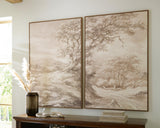 Stormish Beige/Brown Wall Art, Set of 2 from Ashley - Luna Furniture