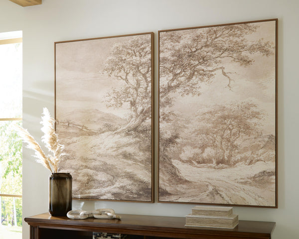 Stormish Beige/Brown Wall Art, Set of 2