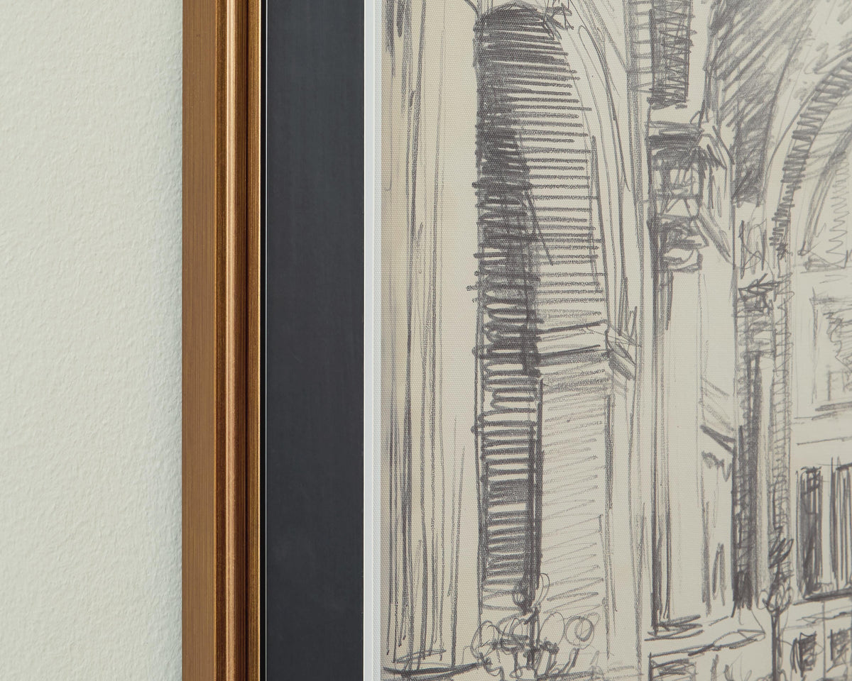 Downyard Black/Beige Wall Art (Set of 2) from Ashley - Luna Furniture