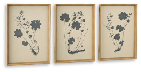 Huddwick Linen/Black Wall Art, Set of 3 from Ashley - Luna Furniture