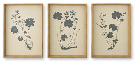 Huddwick Linen/Black Wall Art, Set of 3 from Ashley - Luna Furniture