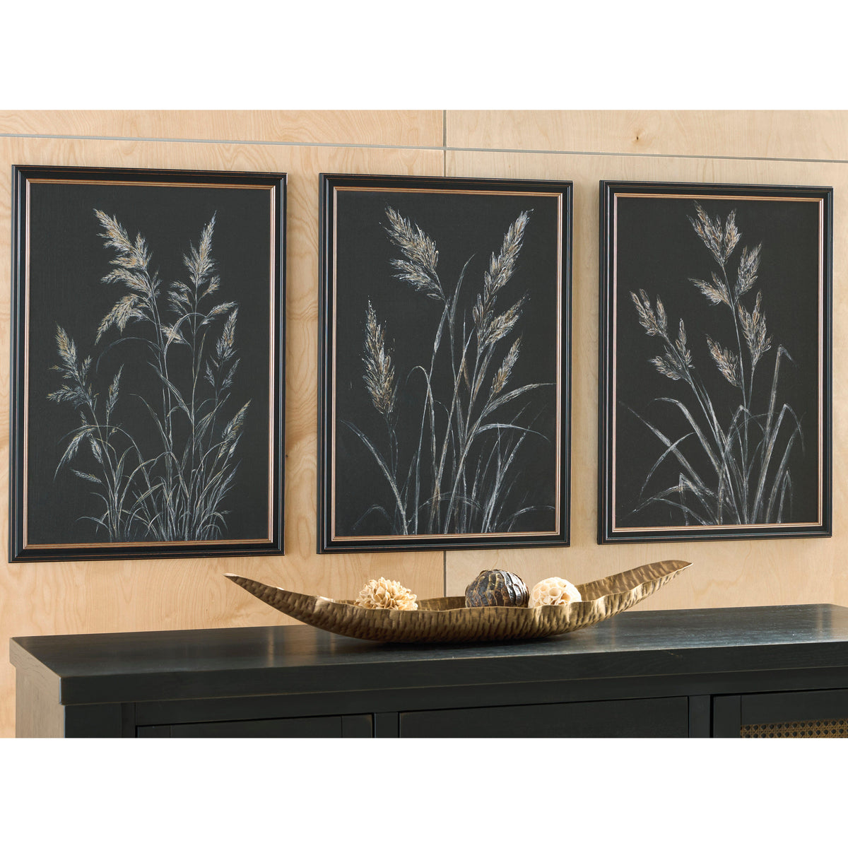 Janisburg Black/White/Brown Wall Art, Set of 3 from Ashley - Luna Furniture