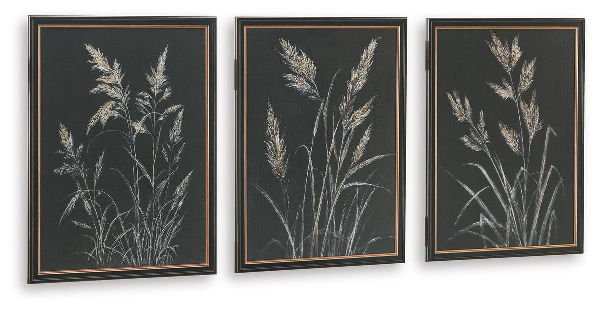 Janisburg Black/White/Brown Wall Art, Set of 3 from Ashley - Luna Furniture