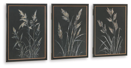 Janisburg Black/White/Brown Wall Art, Set of 3 from Ashley - Luna Furniture