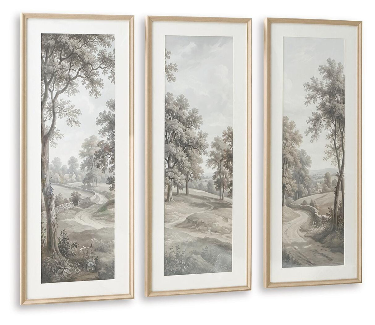 Dixonburg Taupe/Gray Wall Art, Set of 3 from Ashley - Luna Furniture