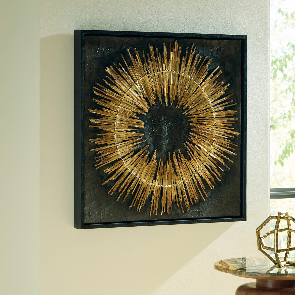 Buddins Black/Gold Finish Wall Art from Ashley - Luna Furniture