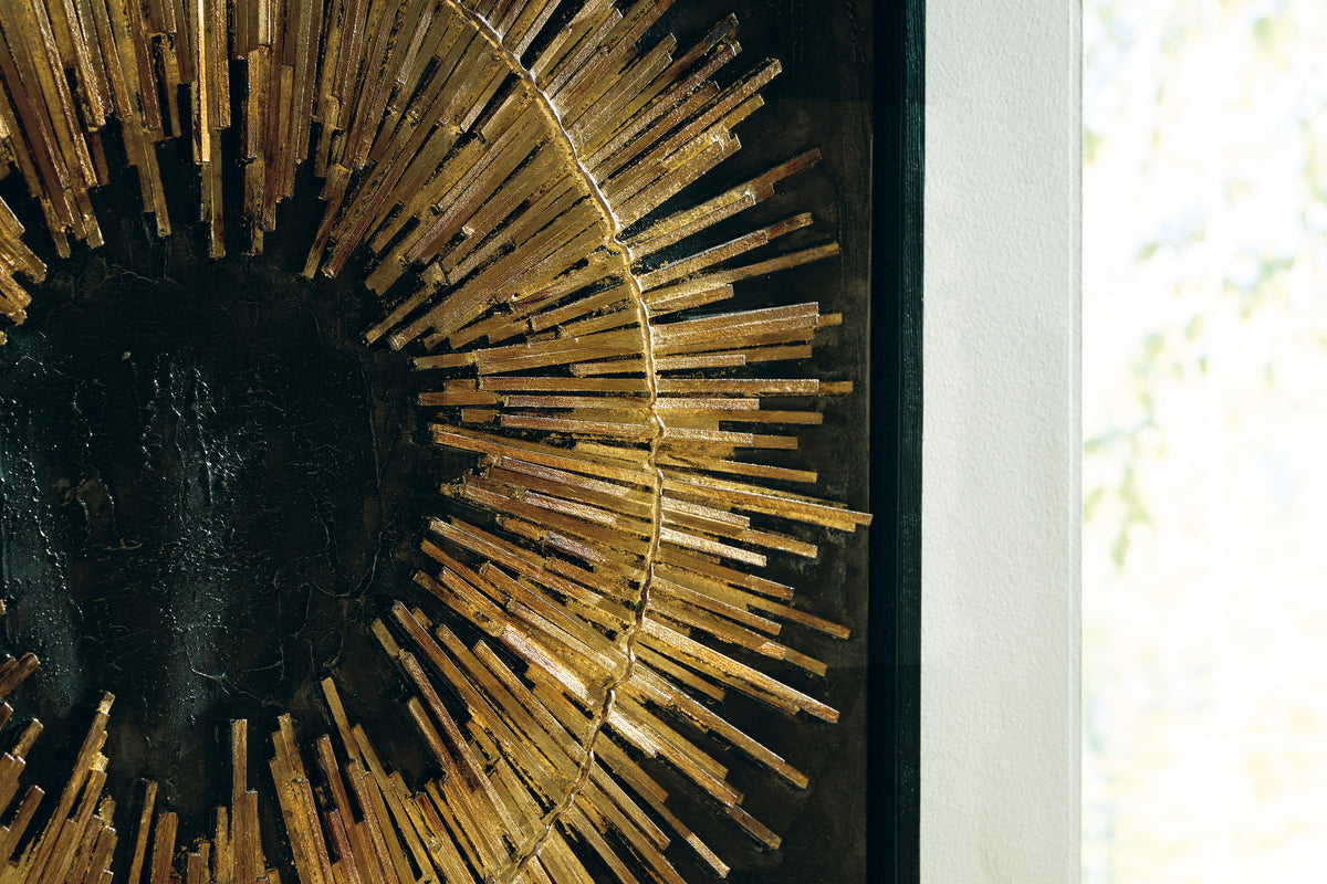 Buddins Black/Gold Finish Wall Art from Ashley - Luna Furniture