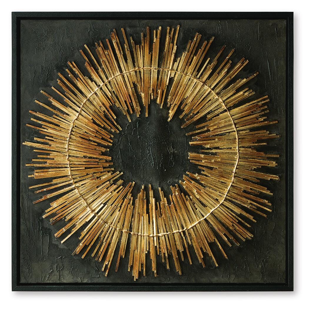 Buddins Black/Gold Finish Wall Art from Ashley - Luna Furniture
