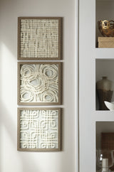 Odella Cream/Taupe Wall Decor from Ashley Furniture - Luna Furniture