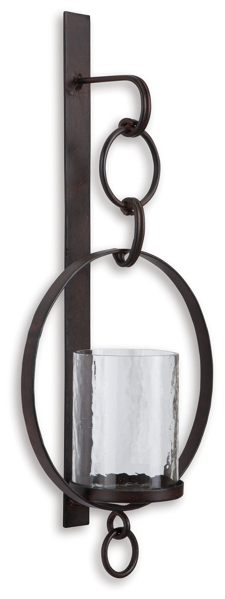 Ogaleesha Brown Wall Sconce from Ashley - Luna Furniture