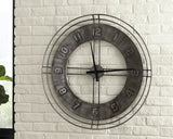 Ana Sofia Antique Gray Wall Clock from Ashley Furniture - Luna Furniture