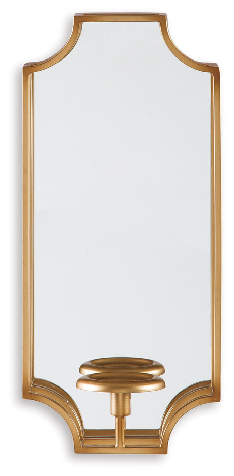Dumi Gold Finish Wall Sconce from Ashley - Luna Furniture