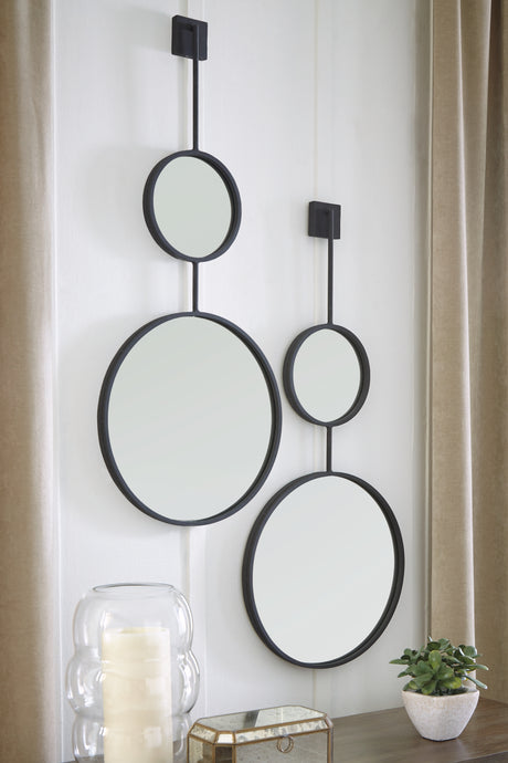 Brewer Black Accent Mirror from Ashley - Luna Furniture