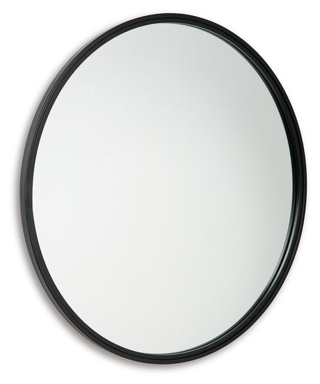 Brocky Black Accent Mirror from Ashley - Luna Furniture