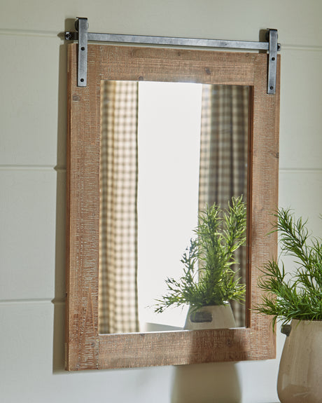 Lanie Antique Brown Accent Mirror from Ashley - Luna Furniture